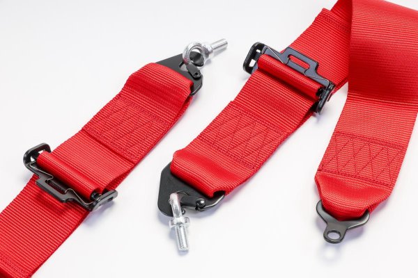 画像7: 4点　レーシングハーネス RED (7)